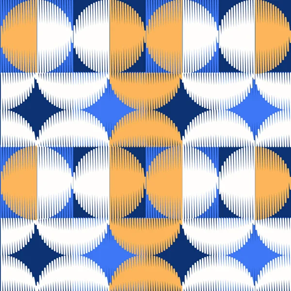 Yuvarlak Geometrik Şekiller Kusursuz Desen Resmi Beyaz Arkaplan — Stok Vektör