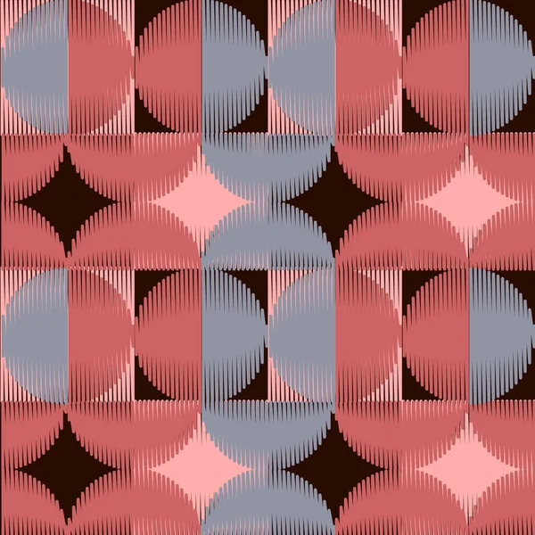 Runde Geometrische Formen Nahtlose Muster Bild Weiß Farbigen Hintergrund — Stockvektor