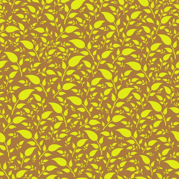 矢量花纹与程式化的树叶 — 图库矢量图片