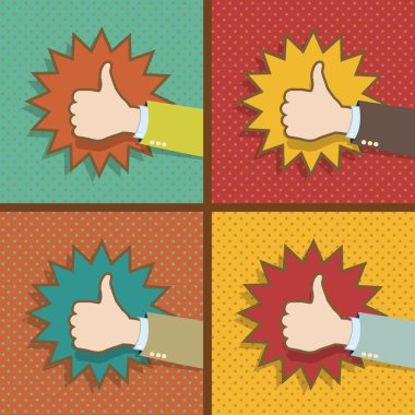 Vintage başparmak eller gibi