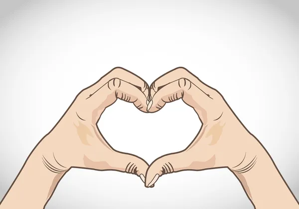 Tarjeta de mano amor — Vector de stock