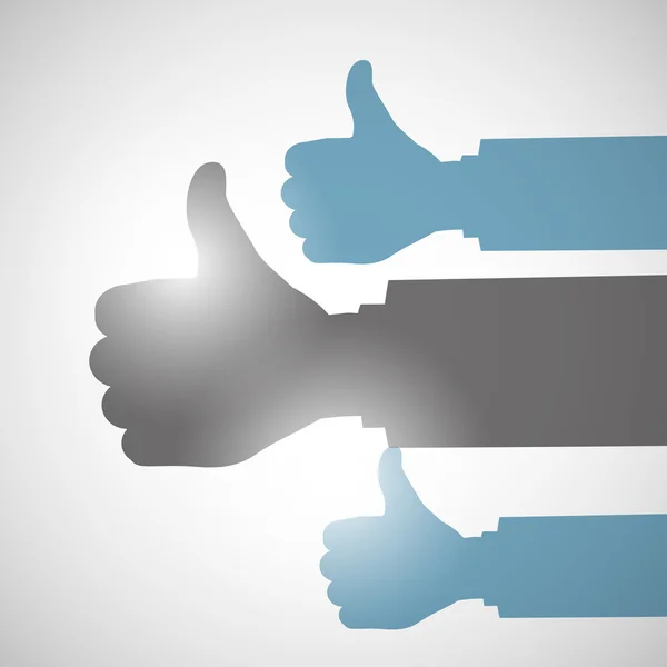 Thumbs Up Like Hands — Stock Vector