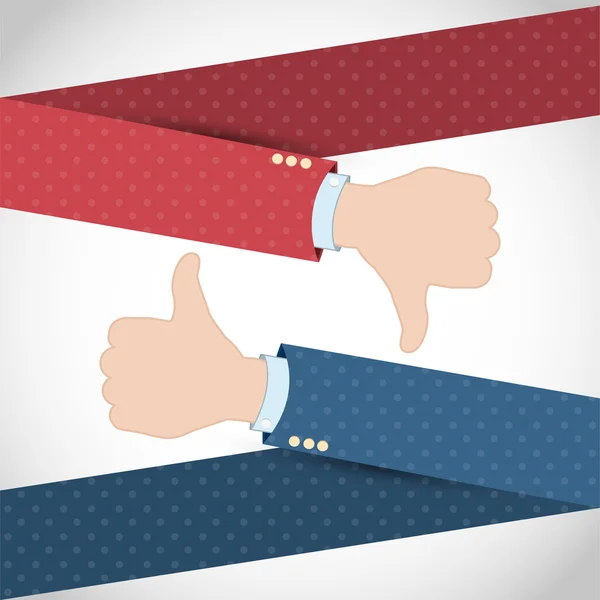 Comme Dislike Hand Banner — Image vectorielle