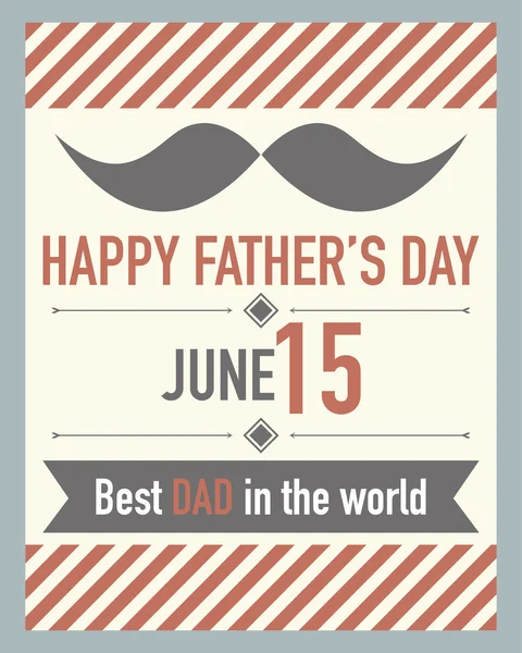Vector fathers day card