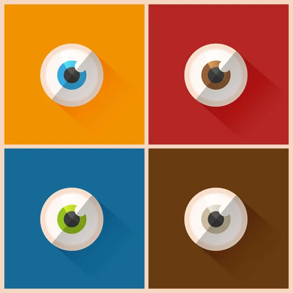 Ojos coloridos vector ilustración — Archivo Imágenes Vectoriales