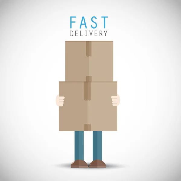 Courier delivery man — Stock Vector
