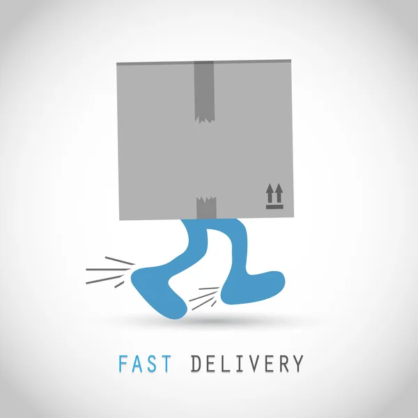 Boîte de livraison rapide — Image vectorielle
