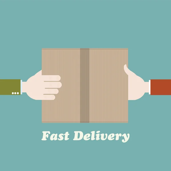 Courier fast delivery concept — Stock Vector