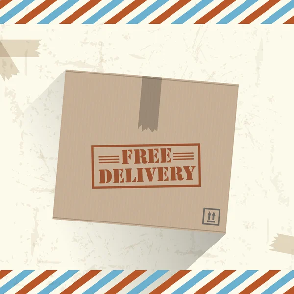 Free delivery box — Stock Vector