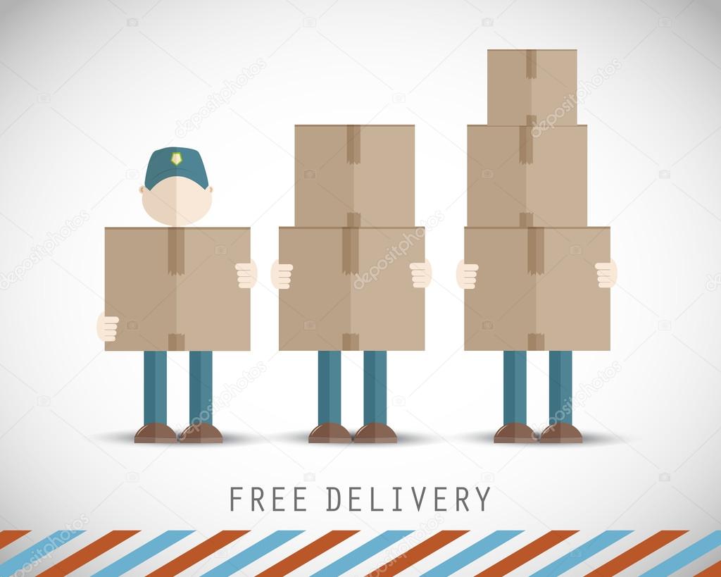 Delivery men with boxes