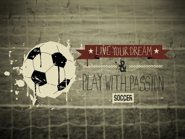 Soccer typography quote — Stock Photo, Image