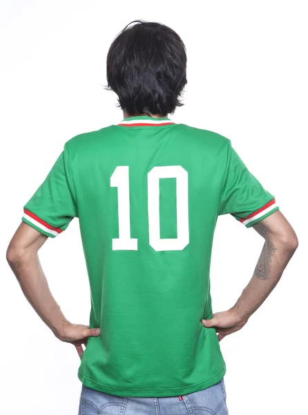 Uomo indietro con messico jersey — Foto Stock