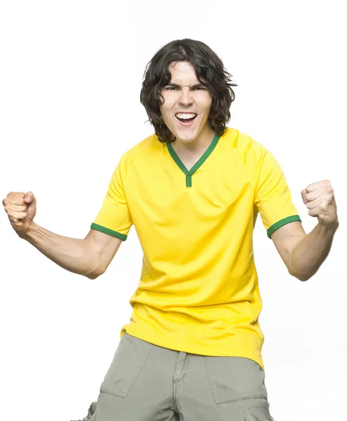 Człowiek z Brazylii jersey — Zdjęcie stockowe