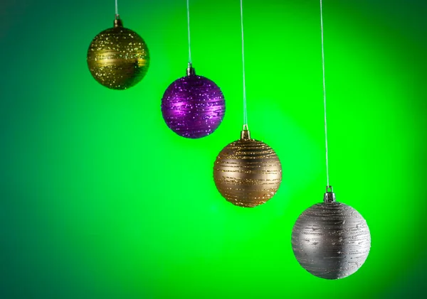 Kerstbollen Felgekleurde Achtergronden Kerst Decoratie Elementen — Stockfoto