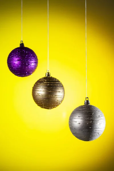 Esferas Natal Fundos Coloridos Elementos Decoração Natal — Fotografia de Stock
