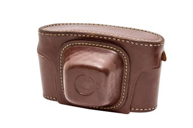 Beyaz arkaplanda klasik kamera ve flaş izole