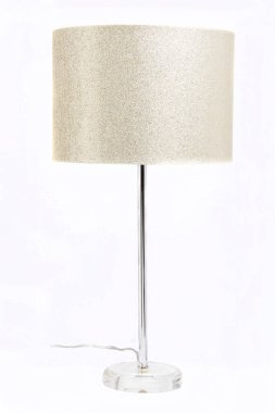 Beyaz arka planda rustik kapalı yer lambası