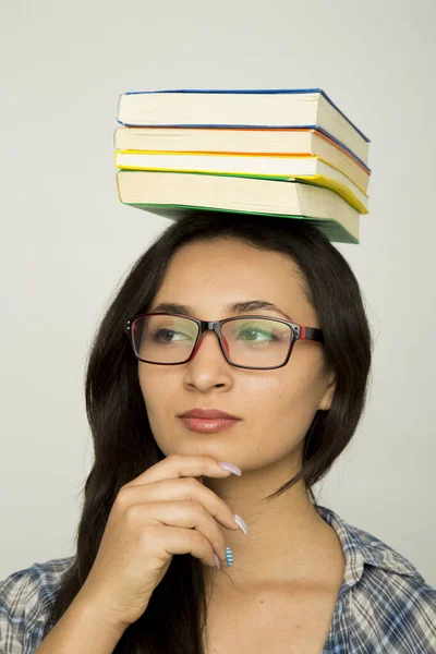 Young Happy Latin Student Studying White Background — Stock Photo, Image