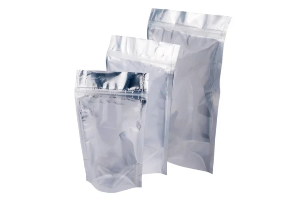 냄새나는 알루미늄 Foil Zip Lock Plastic Bags Long Loop Food — 스톡 사진