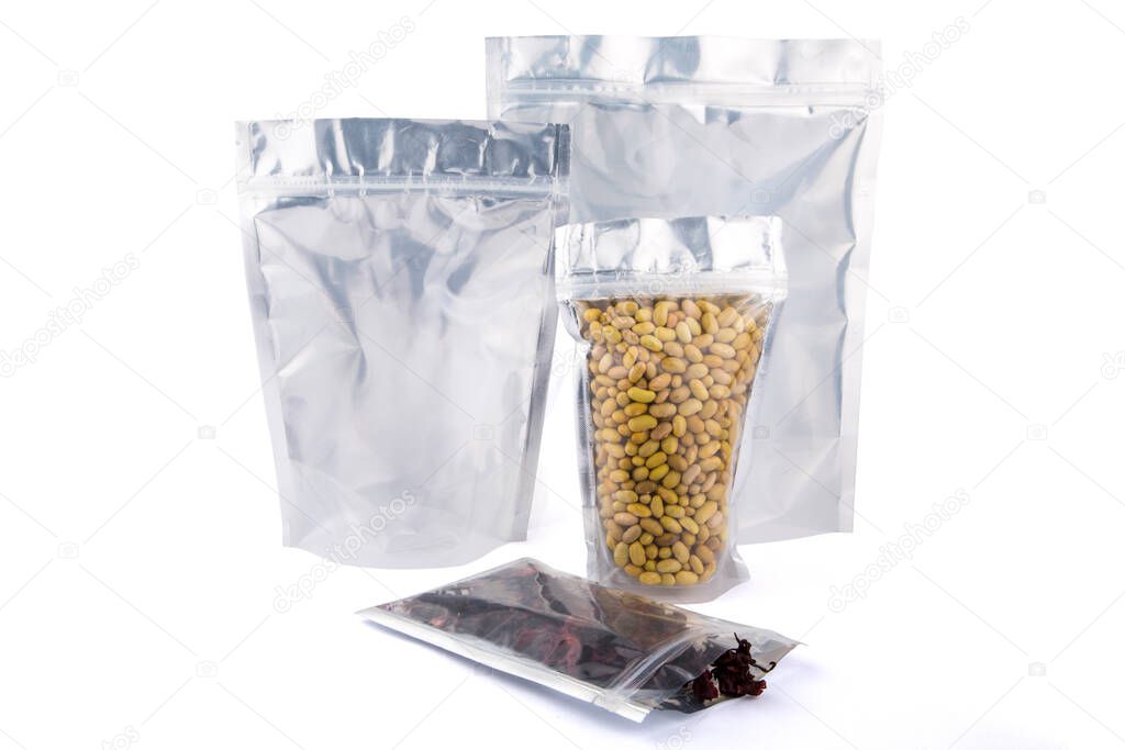 Smell Proof Resealable Aluminum Foil Zip Lock Plastic Bags for Long Loop Food Storage.