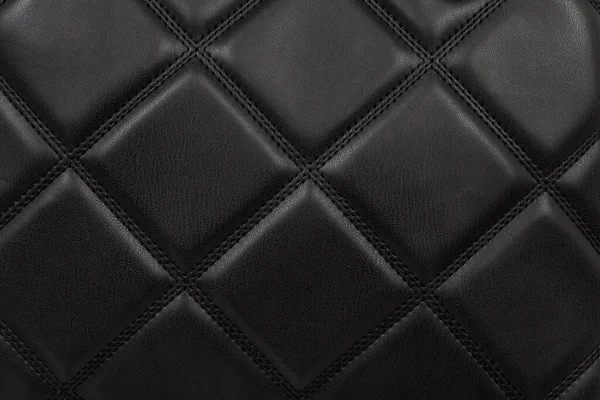 Detail Black Leather Texture Background Pattern — Stock Photo, Image