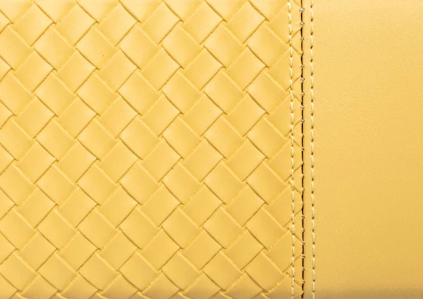 Detalle Patrón Fondo Textura Cuero Amarillo —  Fotos de Stock