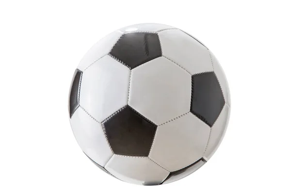 Νέα Μπάλα Ποδοσφαίρου Λευκό Φόντο Εξοπλισμός Ποδοσφαίρου — Φωτογραφία Αρχείου