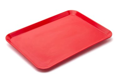 Ticari mutfak için kırmızı mutfak gereçleri, restoran yemekleri, yiyecek ve içecek, mutfak konsepti.