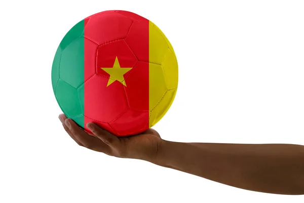 Kamerón Országból Származó Emberi Bál Fehér Háttérben — Stock Fotó
