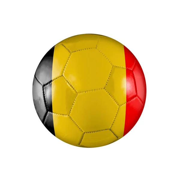 Soccer Football Ball Flag Belgium Participating World Cup White Background — Stock Photo, Image