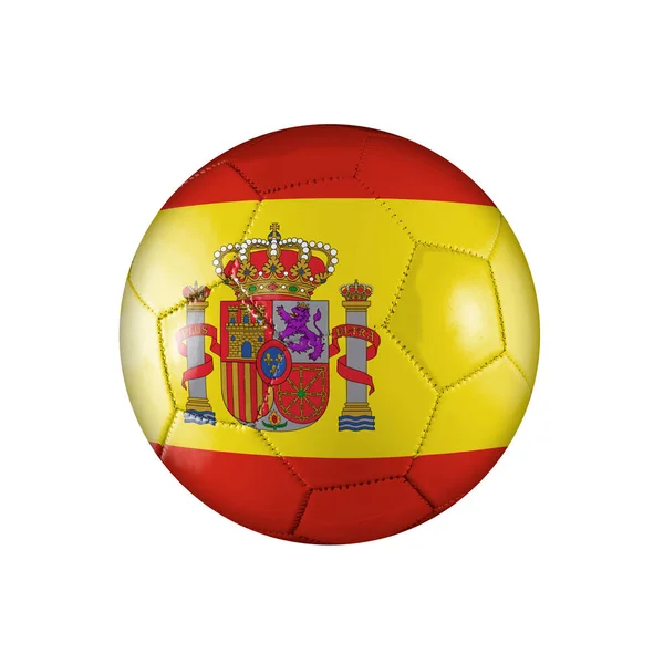 Bola Futebol Futebol Com Bandeira Espanha Participando Copa Mundo Fundo — Fotografia de Stock