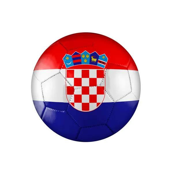 Fútbol Balón Fútbol Con Bandera Croacia Participando Copa Del Mundo —  Fotos de Stock