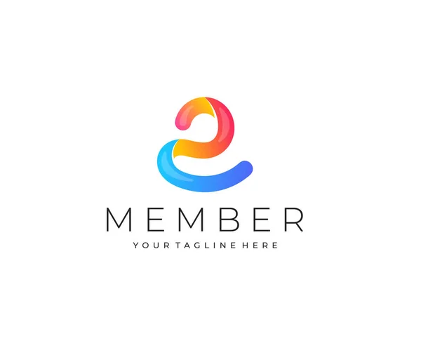 Comunidad Miembros Diseño Logotipo Signo Símbolo Persona Diseño Vectores Perfil — Vector de stock