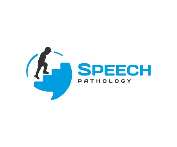 Konuşma Patolojisi Logosu Tasarımı Konuşma Terapisi Vektör Tasarımı Hild Konuşma — Stok Vektör