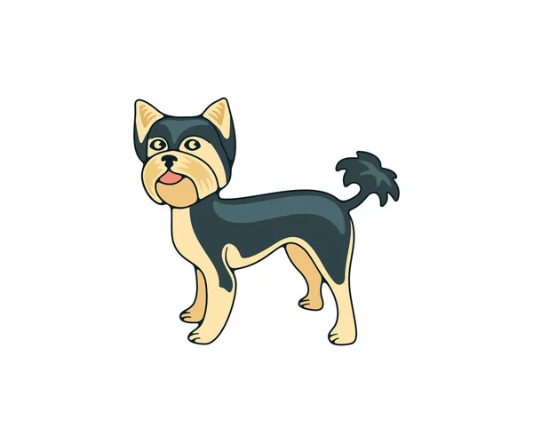 Yorkshire Terrier Terrier Dog Logo Design Animal Pet Pet Shop — стоковый вектор