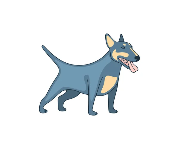 Miniature Bull Terrier Bull Terrier Dog Logo Design Animal Pet — стоковый вектор