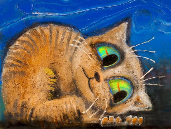 Tidur pasir kucing — Stok Foto