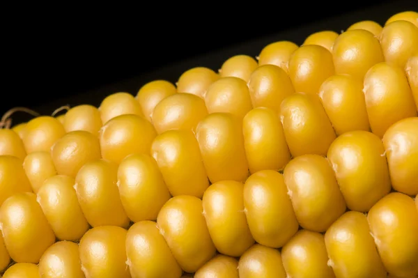 Kukurydza, makro, żółty, dojrzałe, apetyczny, żywność, zdrowe odżywianie — Zdjęcie stockowe