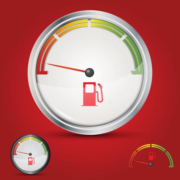 Brandstoftank gauge leeg — Stockvector