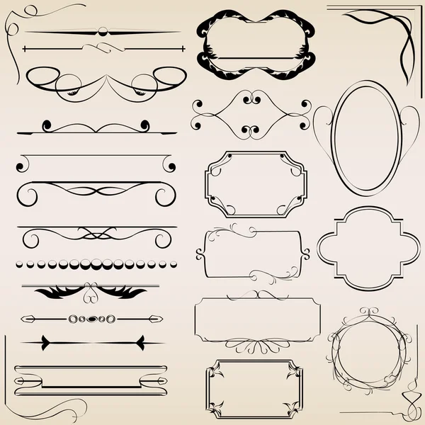 Elementos de Design Caligráfico — Vetor de Stock