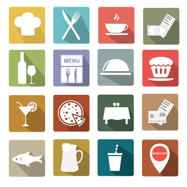 Restaurant icon set — Stock Vector