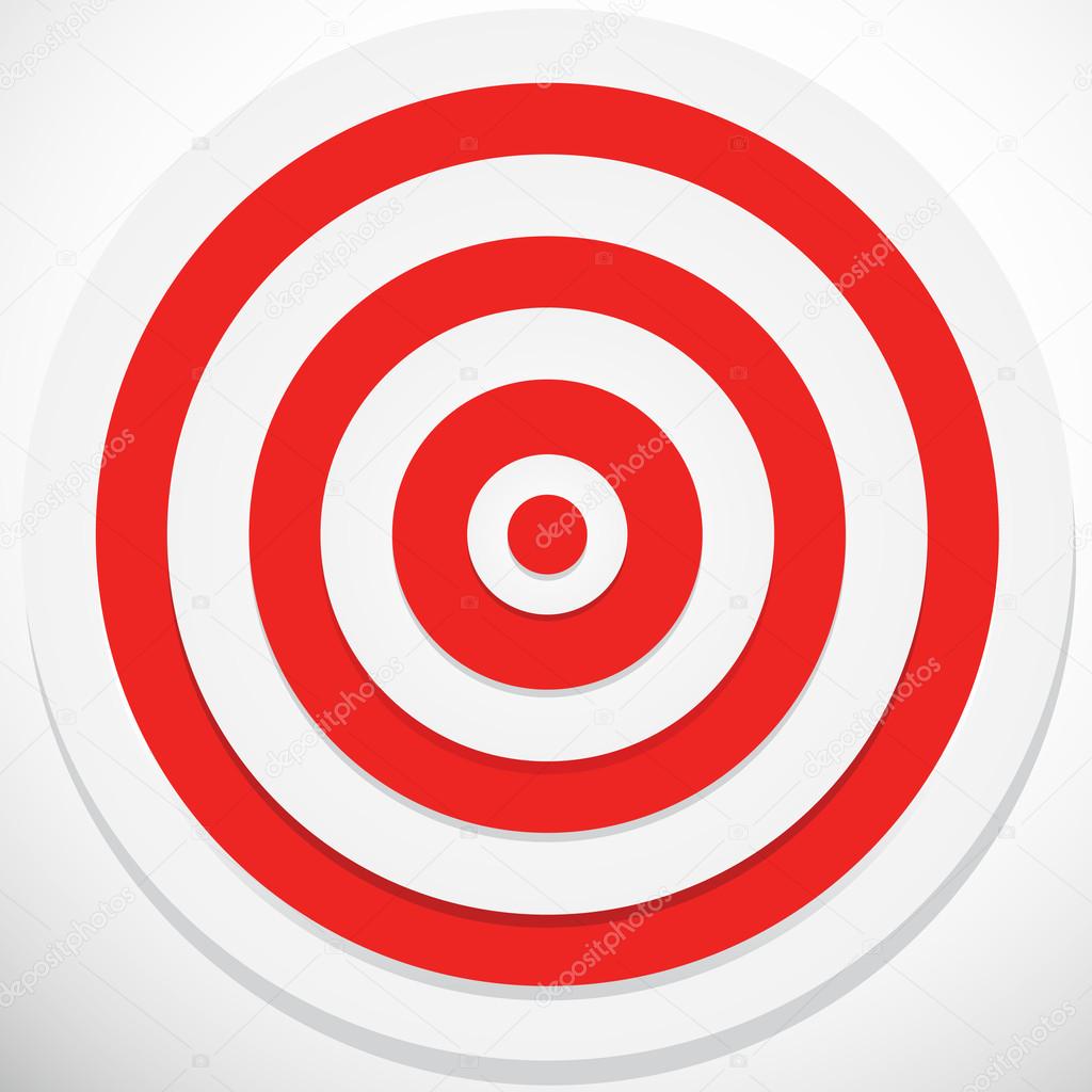 Red and White darts target