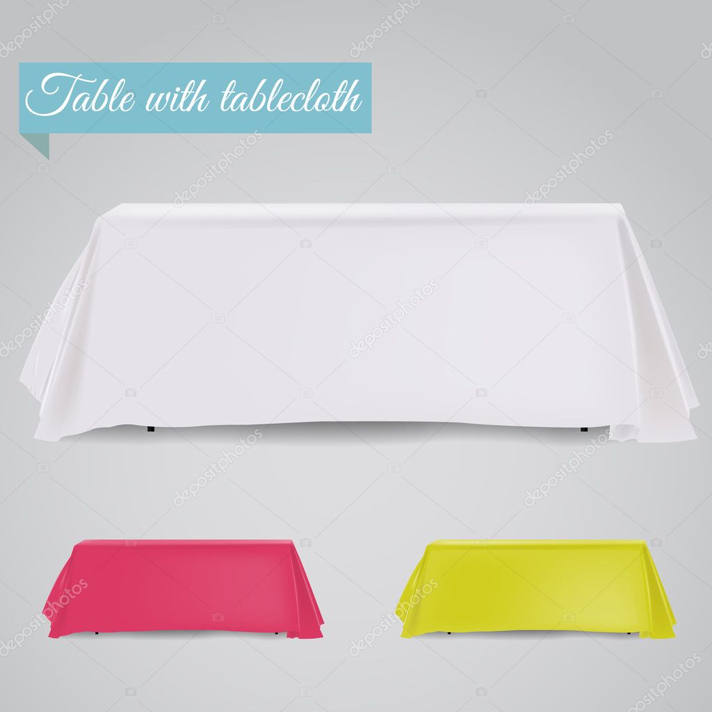 Table with table cloth