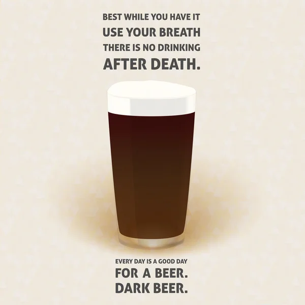 Sem beber após a morte — Vetor de Stock