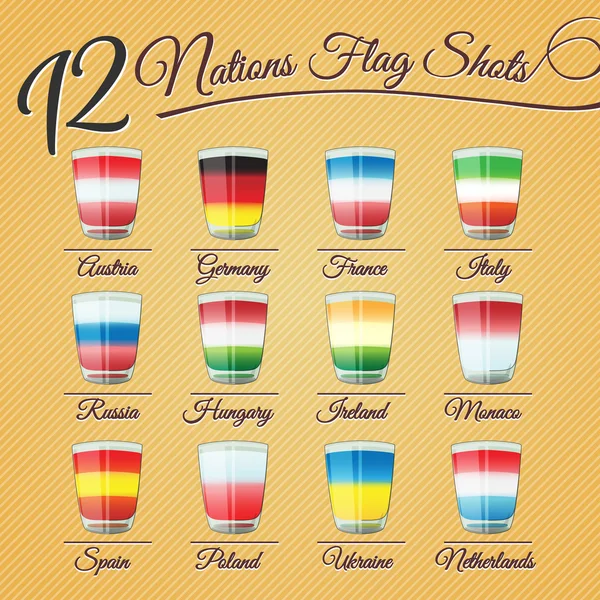 DOUZIÈME FLAG DES NATIONS — Image vectorielle