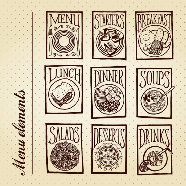 MENU ELEMENTS — Stock Illustration MENU ELEMENTS Royalty Free Stock Illustrations