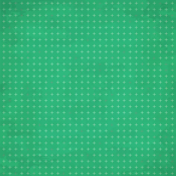 Fondo verde con patrón de cruces — Vector de stock