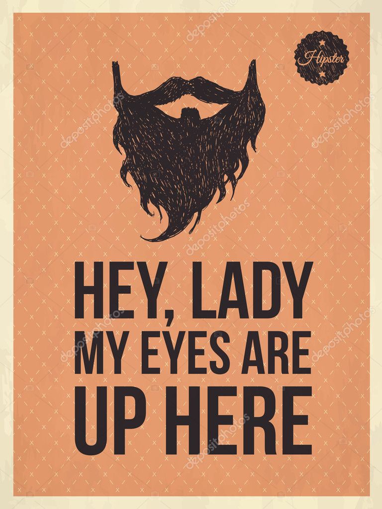 Hipster quote and face — Stock Vector © ONiONAstudio 45280749