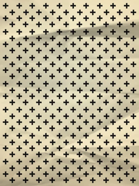 Papier d'emballage noir et blanc avec croix — Image vectorielle