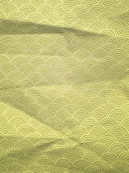 Grünes Packpapier mit Wellen — Stockvektor